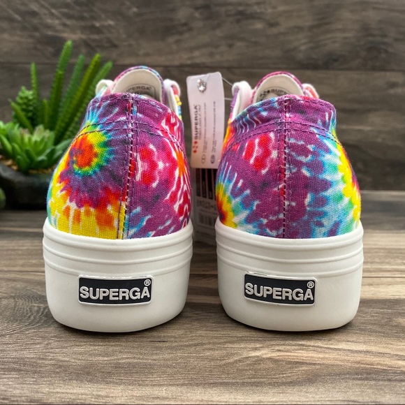 NEW Superga 2790 Colorful Tie Dye Platform Sneaker - Picture 7 of 9